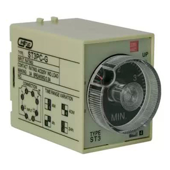 Реле времени 220V ST3PC-G (0.5-4min/40min/4h/24h) Энергия - Электрика, НВА - Реле, автоматизация и управление - Реле времени - магазин электрооборудования amperomvolt.ru